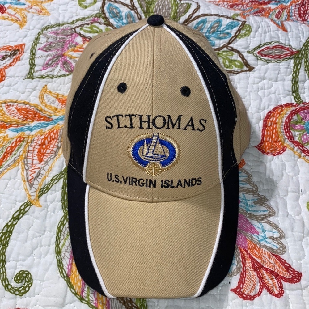 St. Thomas U.S. Virgin Islands men’s hat size 58cm adjustable velcro closure